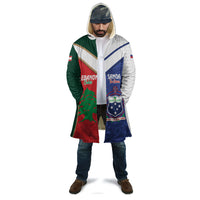 Custom Rugby Samoa and Lebanon Cloak Toa Samoa Cedars Together