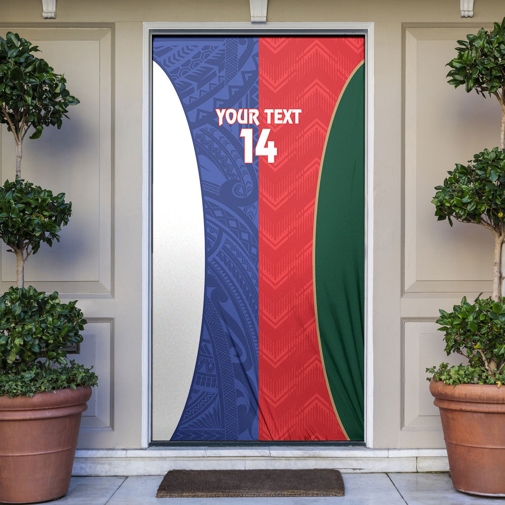 Custom Rugby Samoa and Lebanon Door Cover Toa Samoa Cedars Together