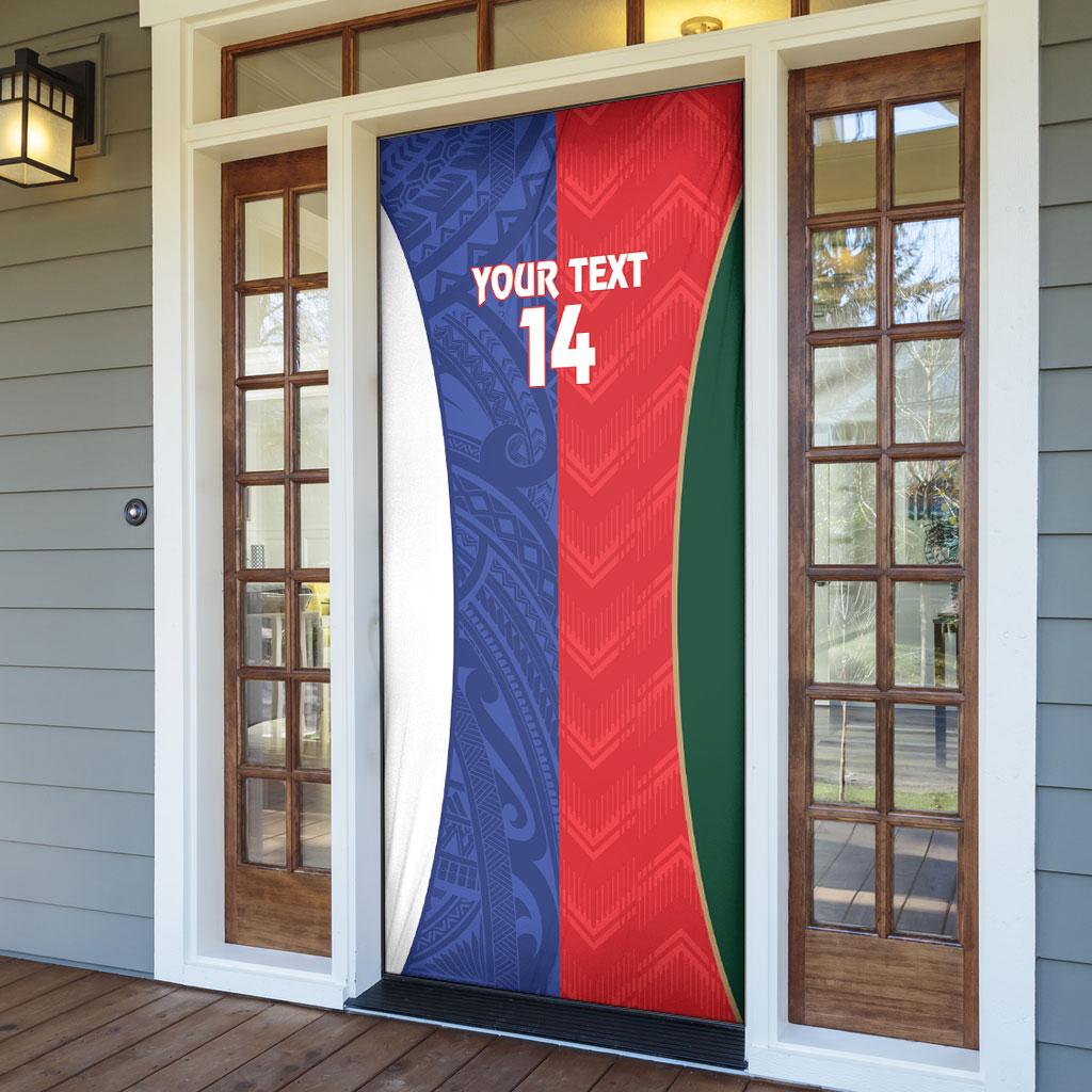 Custom Rugby Samoa and Lebanon Door Cover Toa Samoa Cedars Together