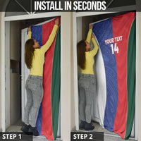 Custom Rugby Samoa and Lebanon Door Cover Toa Samoa Cedars Together