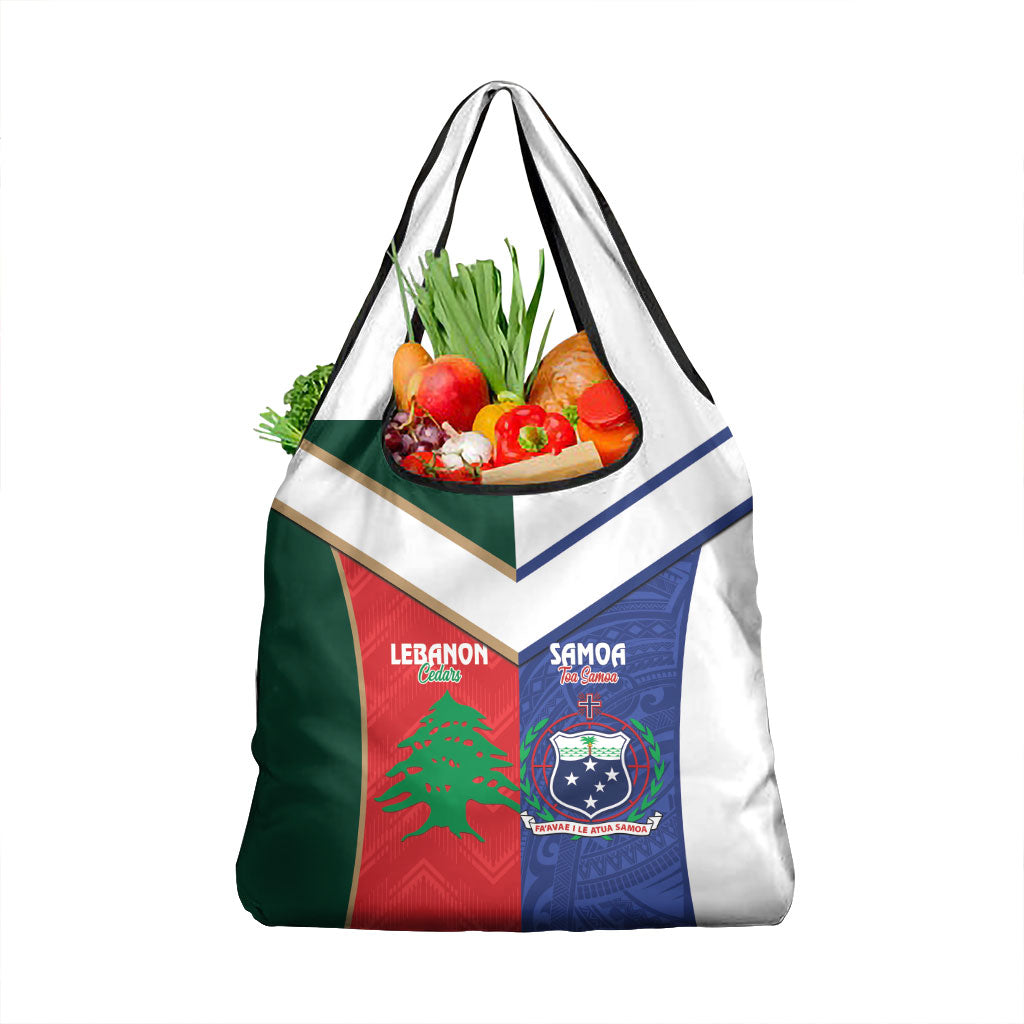 Rugby Samoa and Lebanon Grocery Bag Toa Samoa Cedars Together