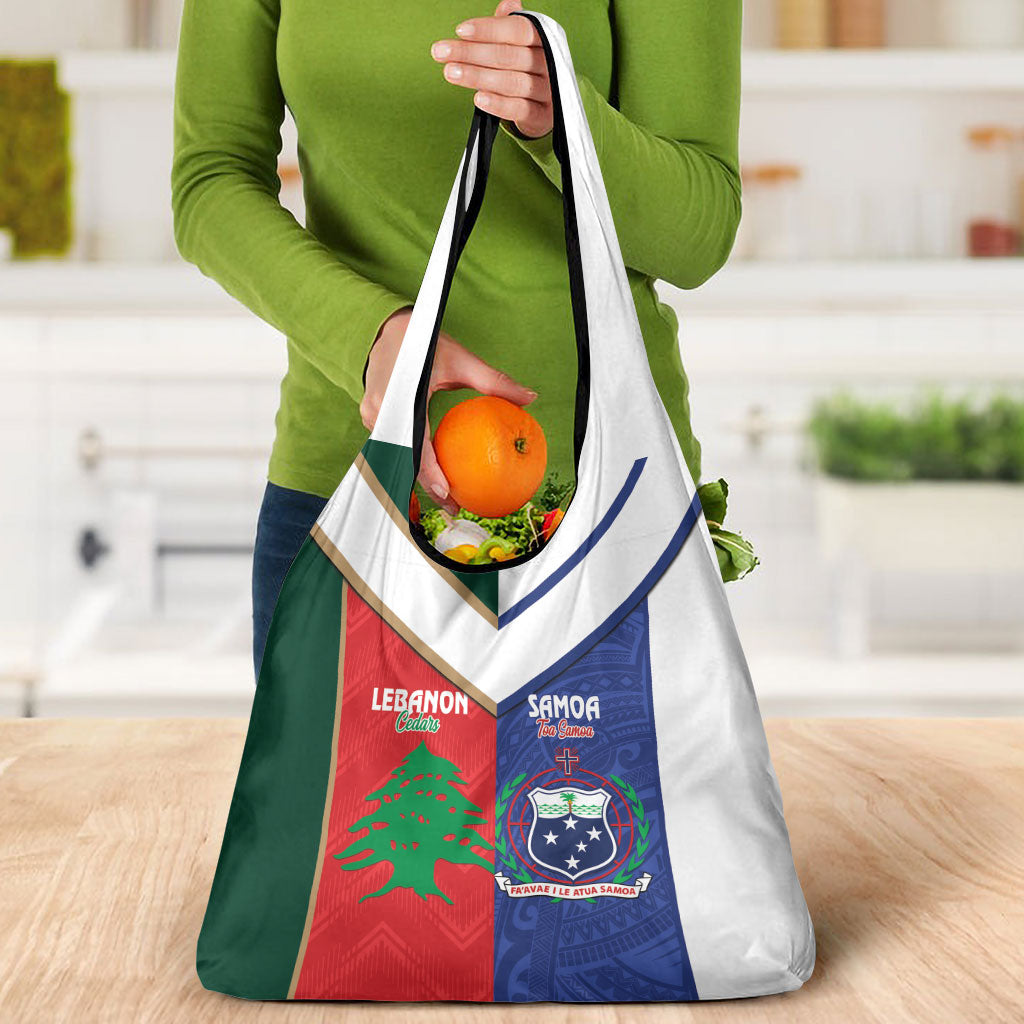 Rugby Samoa and Lebanon Grocery Bag Toa Samoa Cedars Together