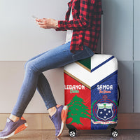 Rugby Samoa and Lebanon Luggage Cover Toa Samoa Cedars Together