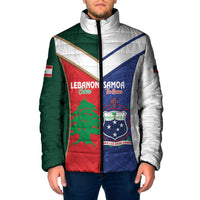 Custom Rugby Samoa and Lebanon Padded Jacket Toa Samoa Cedars Together