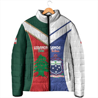 Custom Rugby Samoa and Lebanon Padded Jacket Toa Samoa Cedars Together