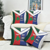 Rugby Samoa and Lebanon Pillow Cover Toa Samoa Cedars Together