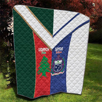 Rugby Samoa and Lebanon Quilt Toa Samoa Cedars Together