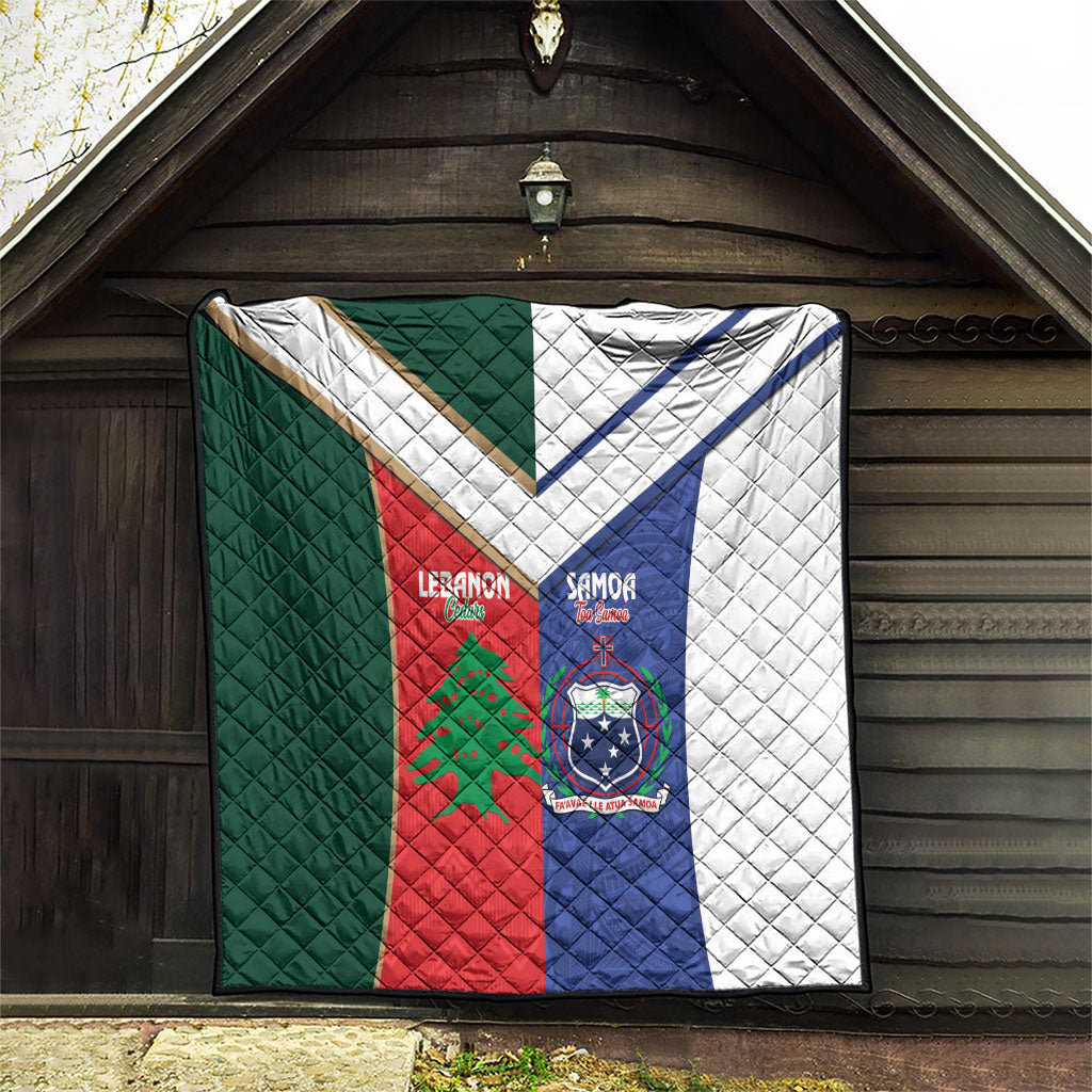 Rugby Samoa and Lebanon Quilt Toa Samoa Cedars Together