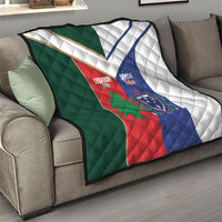 Rugby Samoa and Lebanon Quilt Toa Samoa Cedars Together
