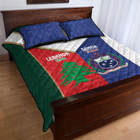 Rugby Samoa and Lebanon Quilt Bed Set Toa Samoa Cedars Together