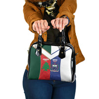Rugby Samoa and Lebanon Shoulder Handbag Toa Samoa Cedars Together