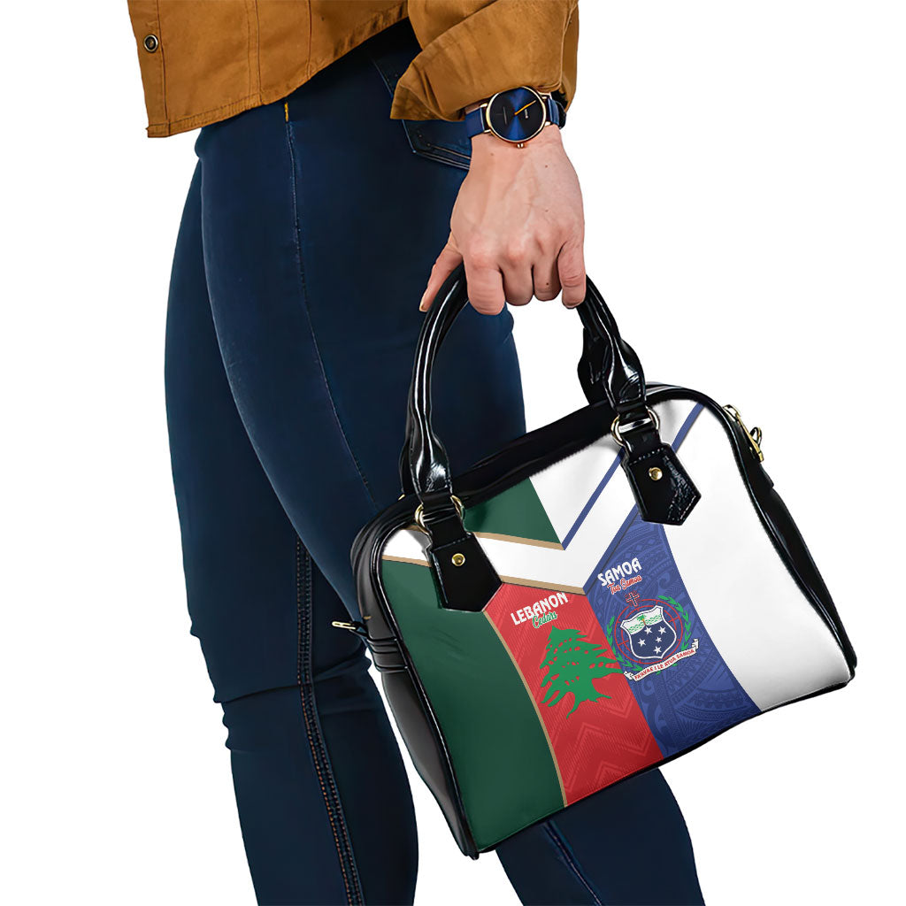 Rugby Samoa and Lebanon Shoulder Handbag Toa Samoa Cedars Together