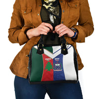Rugby Samoa and Lebanon Shoulder Handbag Toa Samoa Cedars Together