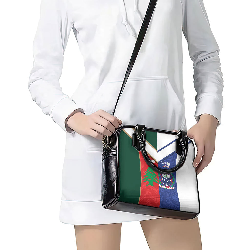 Rugby Samoa and Lebanon Shoulder Handbag Toa Samoa Cedars Together