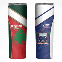 Rugby Samoa and Lebanon Skinny Tumbler Toa Samoa Cedars Together