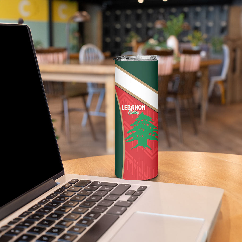 Rugby Samoa and Lebanon Skinny Tumbler Toa Samoa Cedars Together