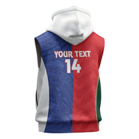 Custom Rugby Samoa and Lebanon Sleeveless Hoodie Toa Samoa Cedars Together