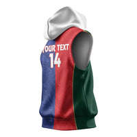 Custom Rugby Samoa and Lebanon Sleeveless Hoodie Toa Samoa Cedars Together
