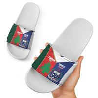 Rugby Samoa and Lebanon Slide Sandals Toa Samoa Cedars Together