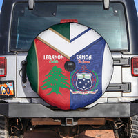 Rugby Samoa and Lebanon Spare Tire Cover Toa Samoa Cedars Together