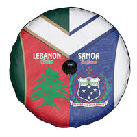 Rugby Samoa and Lebanon Spare Tire Cover Toa Samoa Cedars Together
