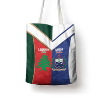 Rugby Samoa and Lebanon Tote Bag Toa Samoa Cedars Together