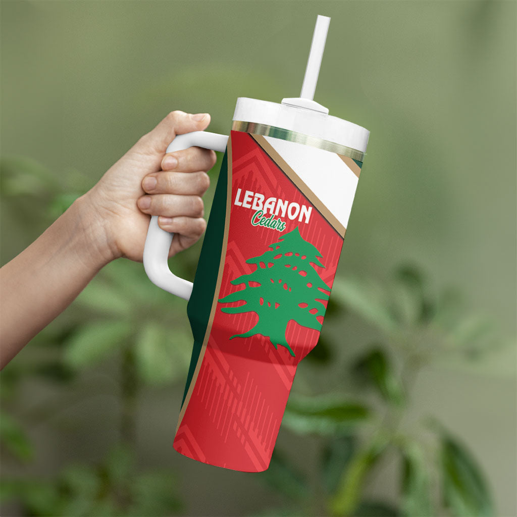 Rugby Samoa and Lebanon Tumbler With Handle Toa Samoa Cedars Together