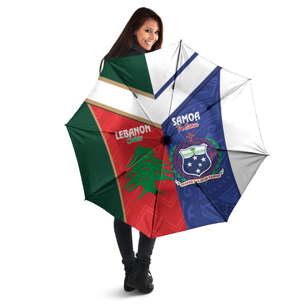 Rugby Samoa and Lebanon Umbrella Toa Samoa Cedars Together