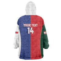Custom Rugby Samoa and Lebanon Wearable Blanket Hoodie Toa Samoa Cedars Together