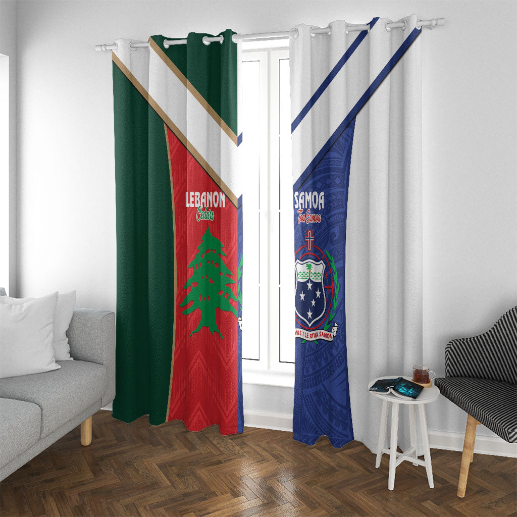 Rugby Samoa and Lebanon Window Curtain Toa Samoa Cedars Together