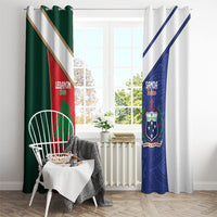 Rugby Samoa and Lebanon Window Curtain Toa Samoa Cedars Together