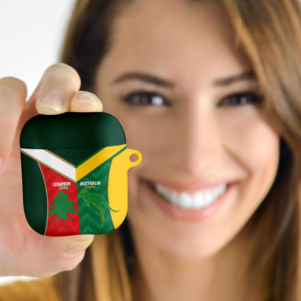 Rugby Australia and Lebanon AirPods Case Aussie Kangaroos Cedars Together