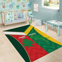 Rugby Australia and Lebanon Area Rug Aussie Kangaroos Cedars Together