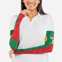 Custom Rugby Australia and Lebanon Arm Sleeves Aussie Kangaroos Cedars Together