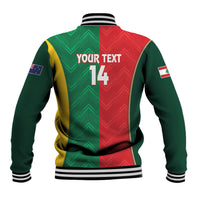 Custom Rugby Australia and Lebanon Baseball Jacket Aussie Kangaroos Cedars Together