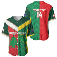 Custom Rugby Australia and Lebanon Baseball Jersey Aussie Kangaroos Cedars Together