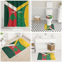 Rugby Australia and Lebanon Bathroom Set Aussie Kangaroos Cedars Together