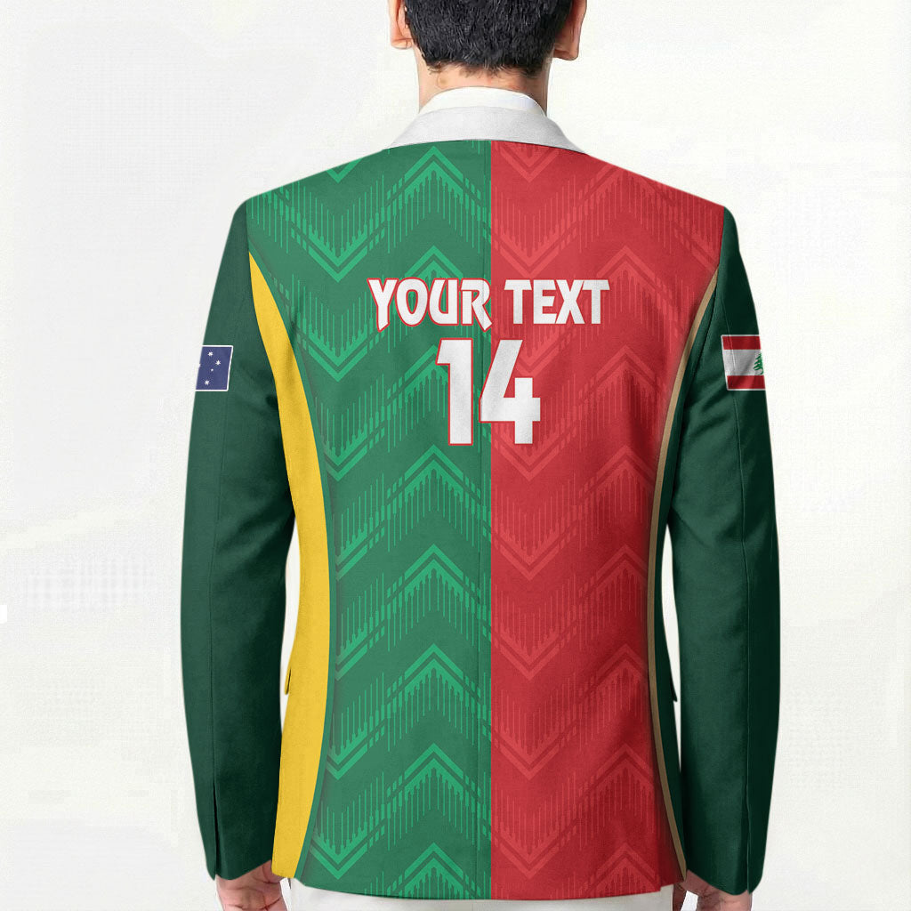 Custom Rugby Australia and Lebanon Blazer Aussie Kangaroos Cedars Together