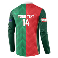 Custom Rugby Australia and Lebanon Button Sweatshirt Aussie Kangaroos Cedars Together