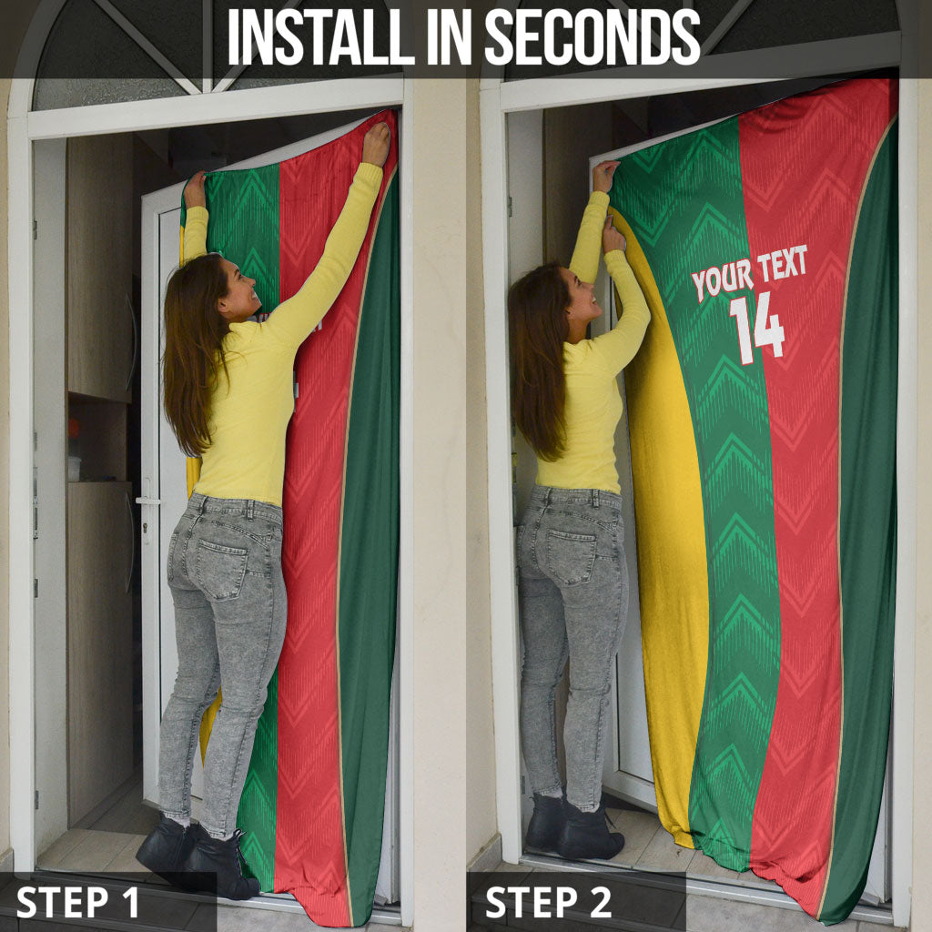 Custom Rugby Australia and Lebanon Door Cover Aussie Kangaroos Cedars Together