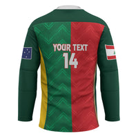 Custom Rugby Australia and Lebanon Hockey Jersey Aussie Kangaroos Cedars Together