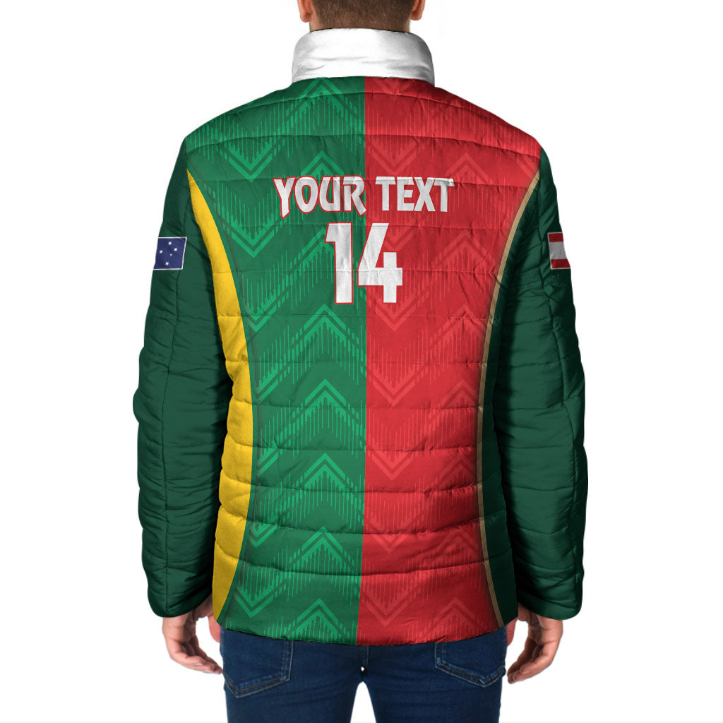 Custom Rugby Australia and Lebanon Padded Jacket Aussie Kangaroos Cedars Together