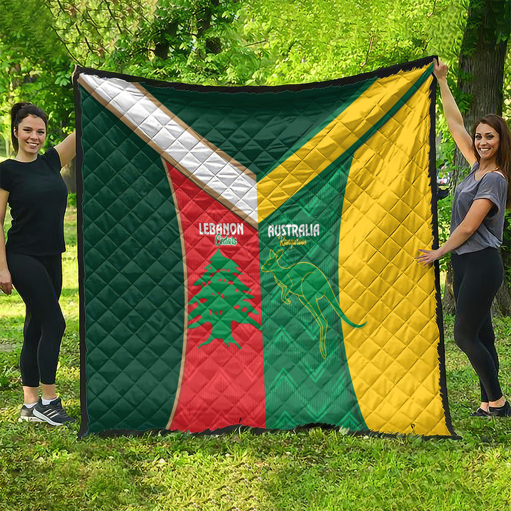 Rugby Australia and Lebanon Quilt Aussie Kangaroos Cedars Together
