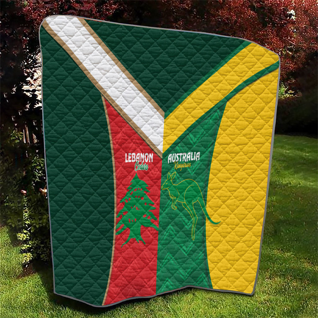 Rugby Australia and Lebanon Quilt Aussie Kangaroos Cedars Together
