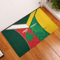 Rugby Australia and Lebanon Rubber Doormat Aussie Kangaroos Cedars Together