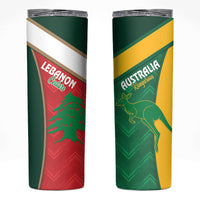 Rugby Australia and Lebanon Skinny Tumbler Aussie Kangaroos Cedars Together