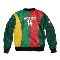Custom Rugby Australia and Lebanon Sleeve Zip Bomber Jacket Aussie Kangaroos Cedars Together