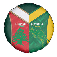 Rugby Australia and Lebanon Spare Tire Cover Aussie Kangaroos Cedars Together