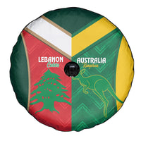 Rugby Australia and Lebanon Spare Tire Cover Aussie Kangaroos Cedars Together
