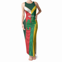Custom Rugby Australia and Lebanon Tank Maxi Dress Aussie Kangaroos Cedars Together